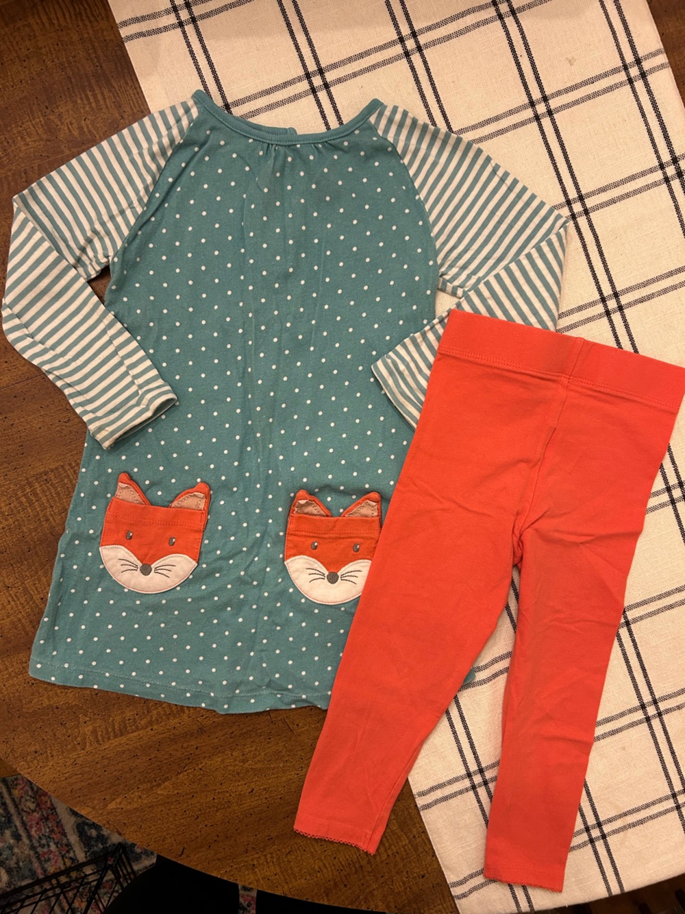 Baby Boden Fox Pocket Tunic with Leggings Toddler Girls 2-3